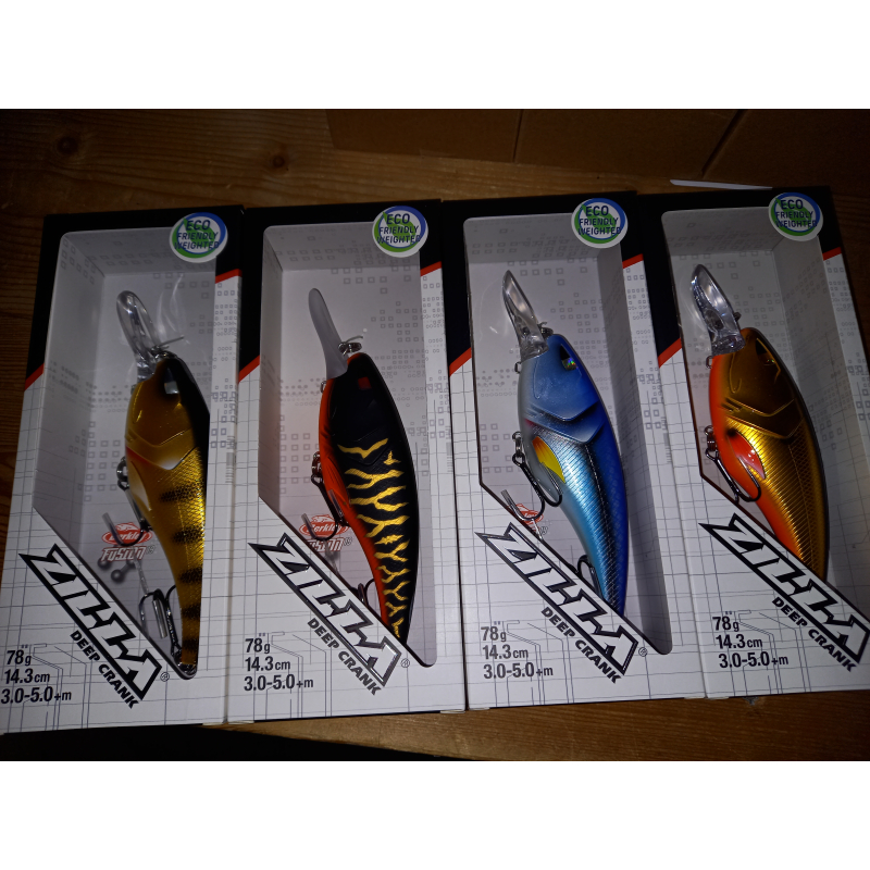 4x BERKLEY Zilla Deep Crank pluggen...slechts €39.95