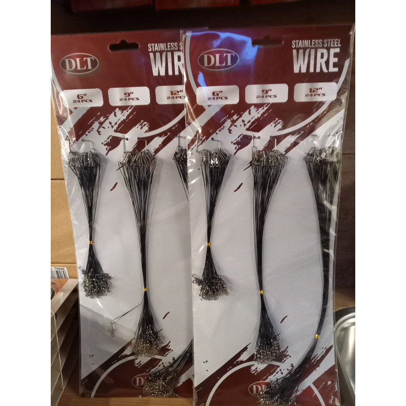 Stalen onderlijnen op kaart (72 stuks) 3 maten