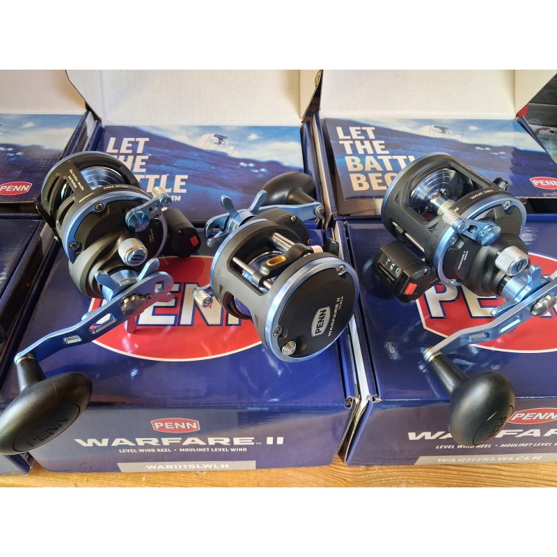 Penn Warfare II Reels (links/rechts/line-counter)