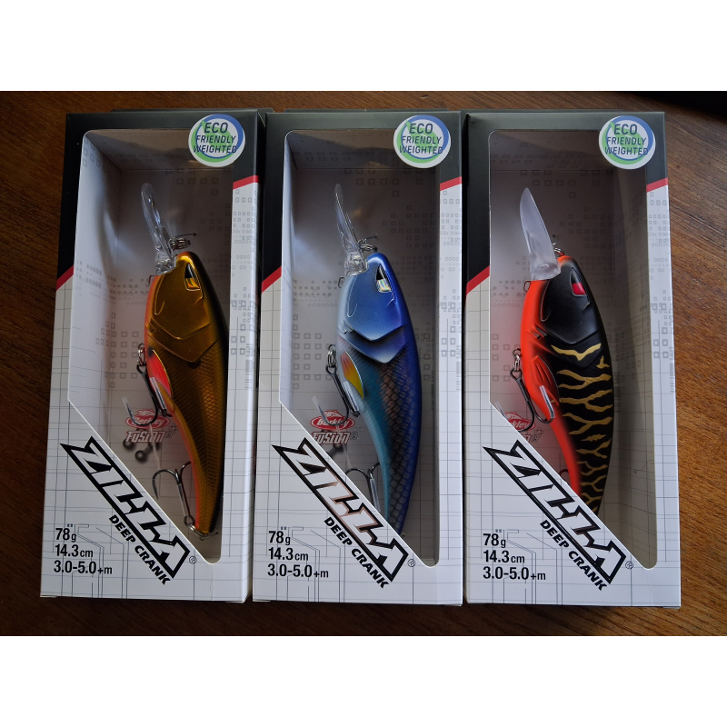 3x BERKLEY Zilla Deep Crank pluggen...slechts €29.95