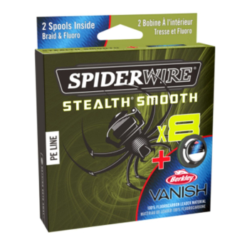 Spiderwire Stealth Smooth X8 (150m) Moss Green + Vanish Fluorocarbon