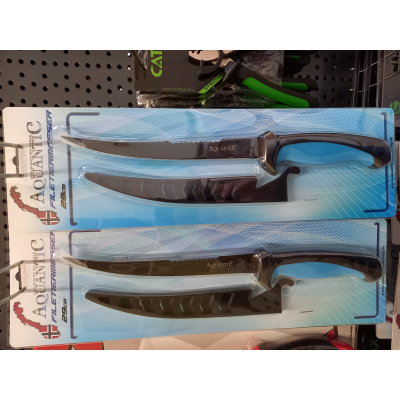 Aquantic Fileermes (29cm) met schede. Aquantic Fileermes (29cm) met schede.